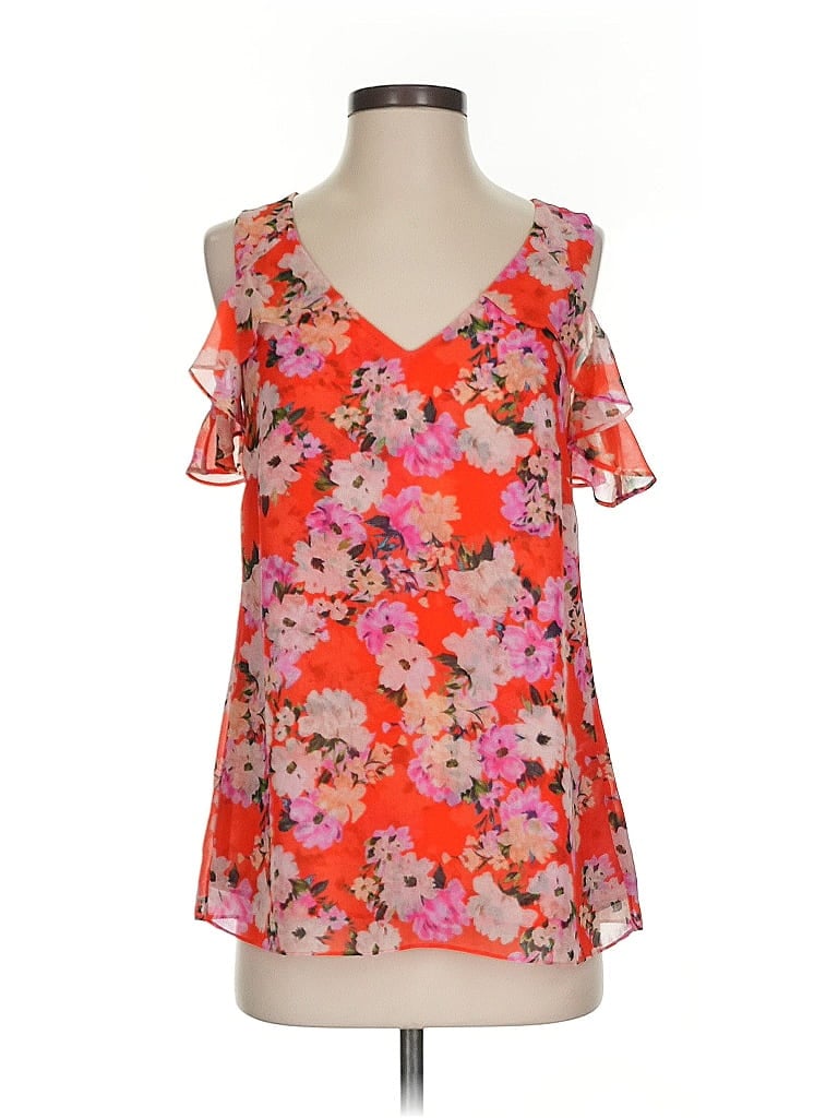 Pre-owned Cabi Sleeveless Blouse In Orange