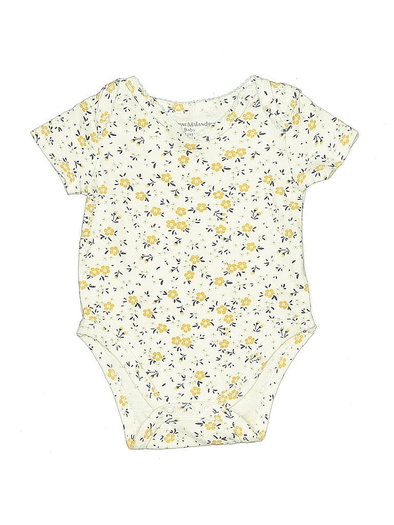 Click to view more detailed imagery on our partner's website Pre-owned Catherine Malandrino Babies' Short Sleeve Onesie In Yellow