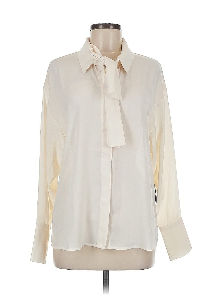Click to view more detailed imagery on our partner's website Pre-owned Scoop Long Sleeve Blouse In White
