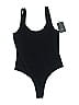 WONE Solid Black One Piece Swimsuit Size M - photo 1
