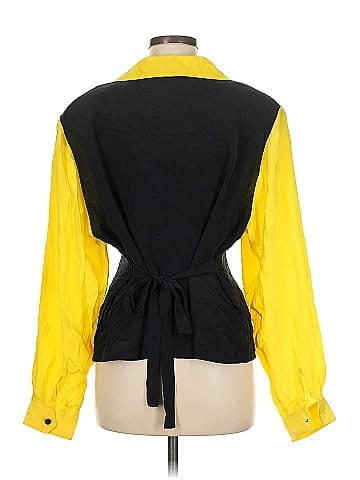 Bob Mackie Long Sleeve Silk Top (view 2)