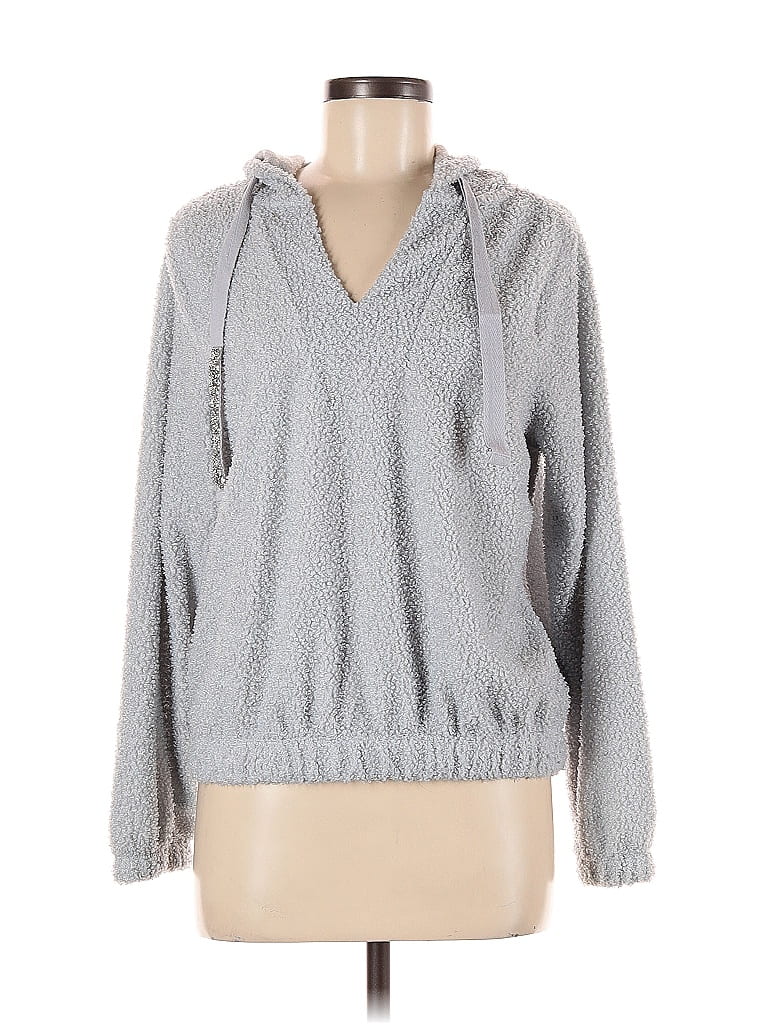 Pre-owned Adrienne Vittadini Fleece Jacket In Gray