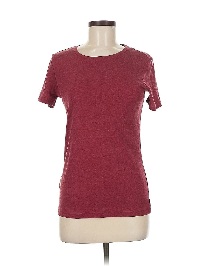 Pre-owned Eddie Bauer Active T-shirt In Burgundy