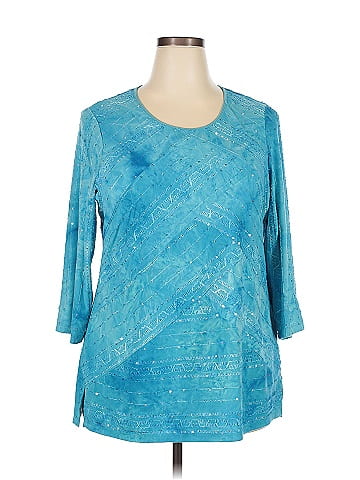 JM Collection 3/4 Sleeve Top (view 1)