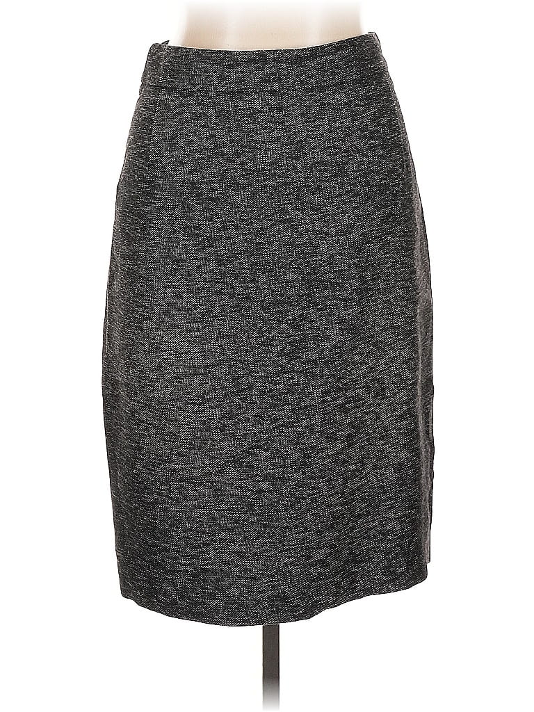 Pre-owned Theory Wool Skirt In Gray