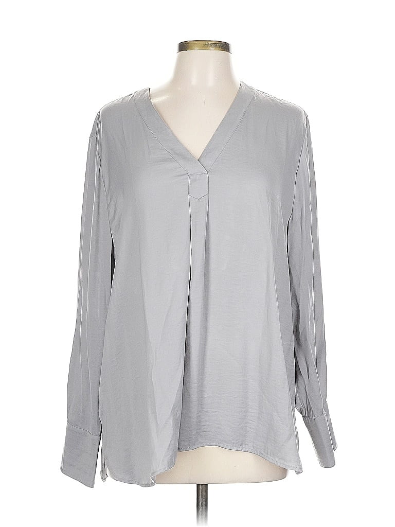 Pre-owned Unbranded Long Sleeve Blouse In Gray