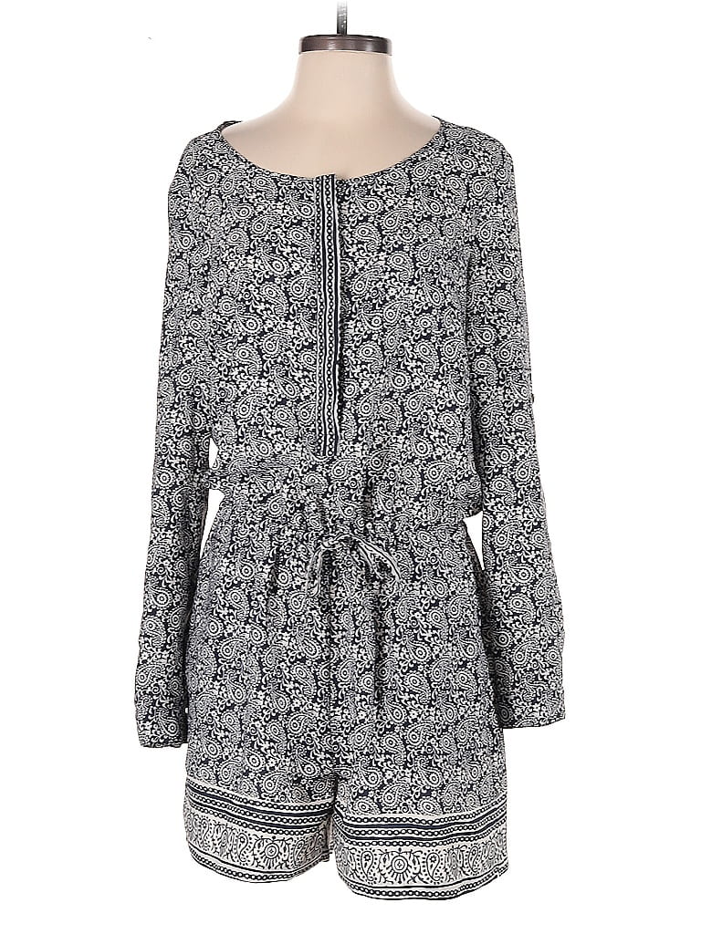 Pre-owned Ann Taylor Loft Romper In Gray
