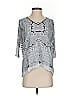 CAbi 100% Silk Gray 3/4 Sleeve Top Size XS - photo 1
