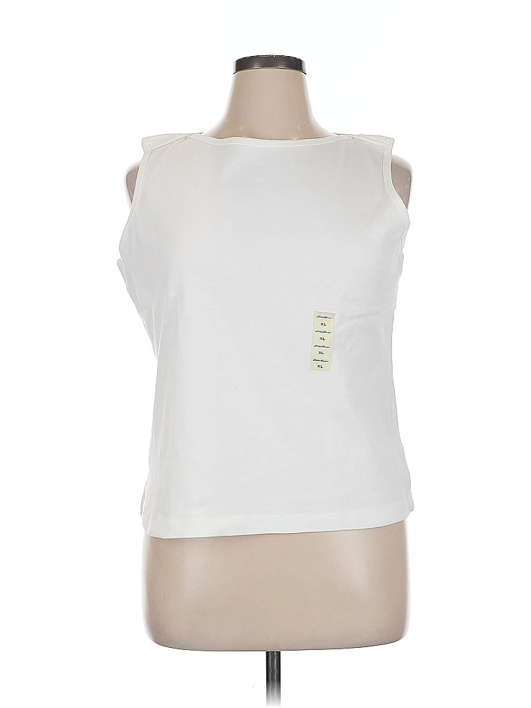 Pre-owned Eddie Bauer Sleeveless T-shirt In White