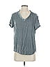 Bella Dahl Gray Short Sleeve Top Size S