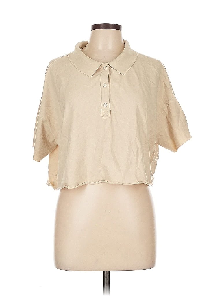 Pre-owned Offline By Aerie Short Sleeve Blouse In Brown