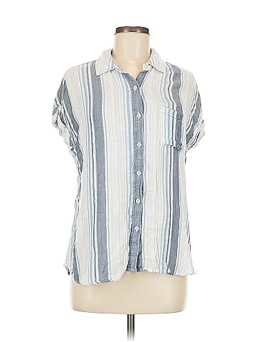 Cosmic Blue Love Short Sleeve Button-Down Shirt (view 1)