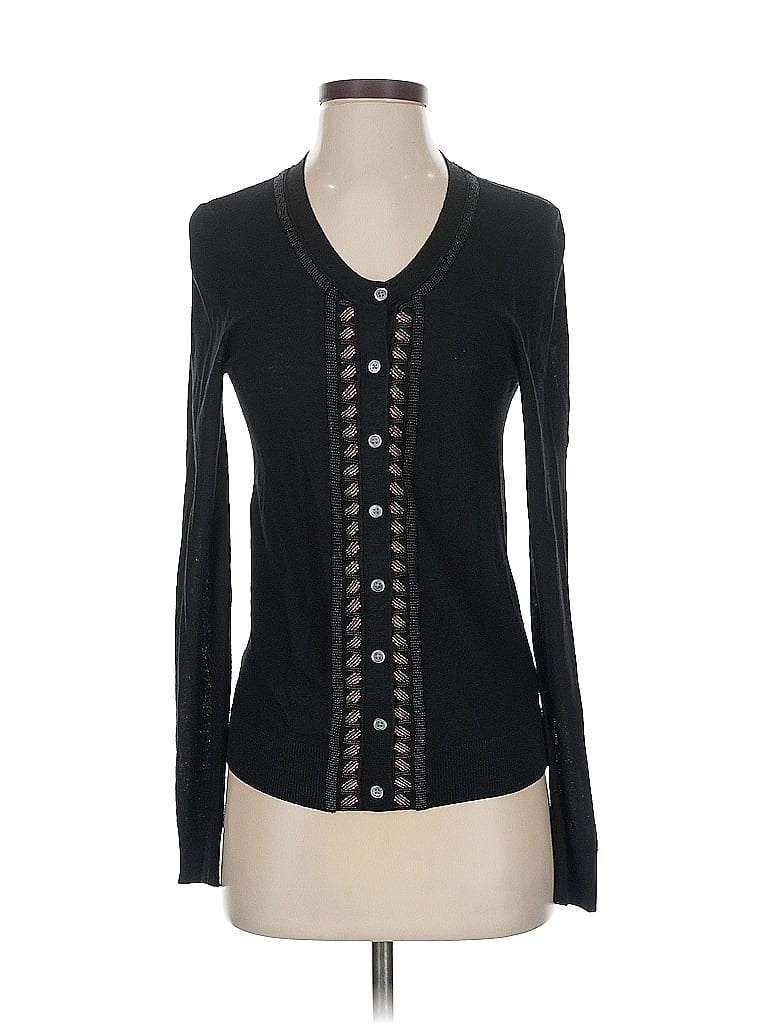 Pre-owned Dkny Cardigan Sweater In Black