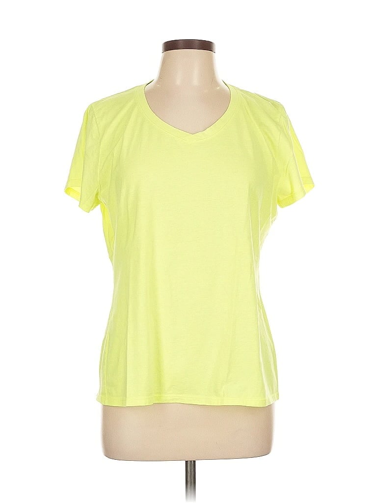 Pre-owned Hanes Active T-shirt In Yellow