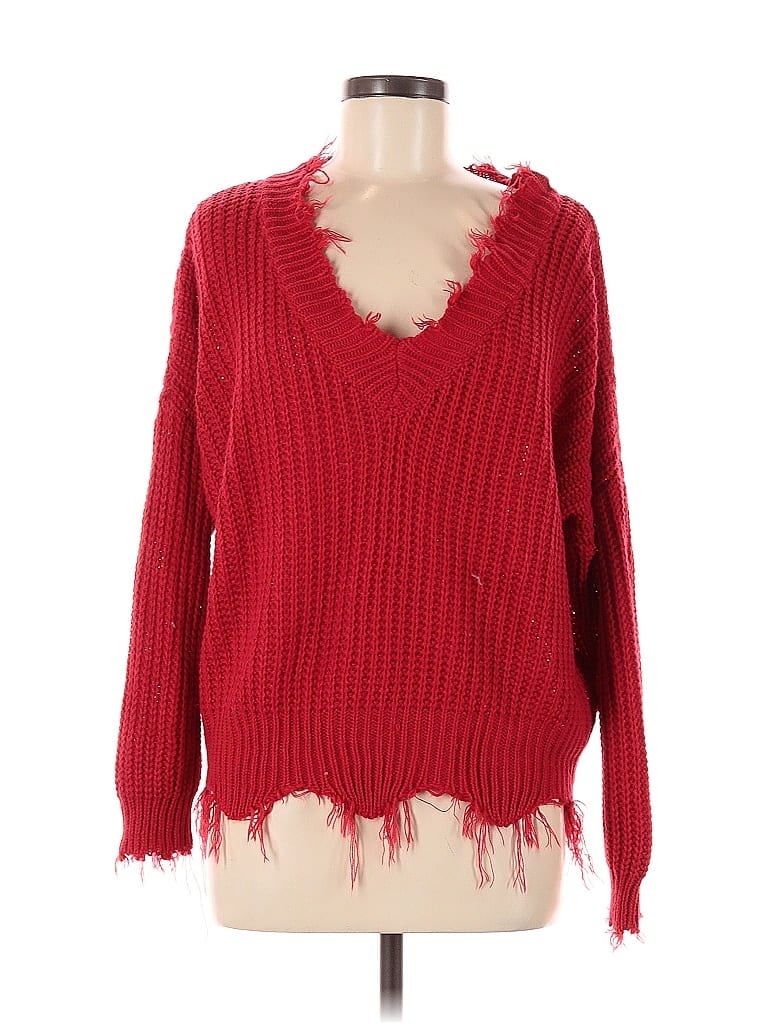 Pre-owned Pink Lily Pullover Sweater In Red