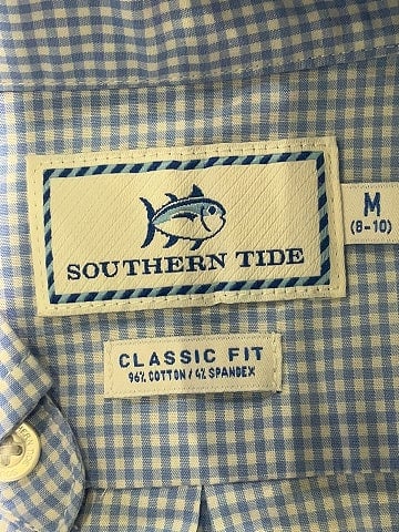 Southern Tide Blue Long Sleeve Button-Down Shirt Size 8 - 10