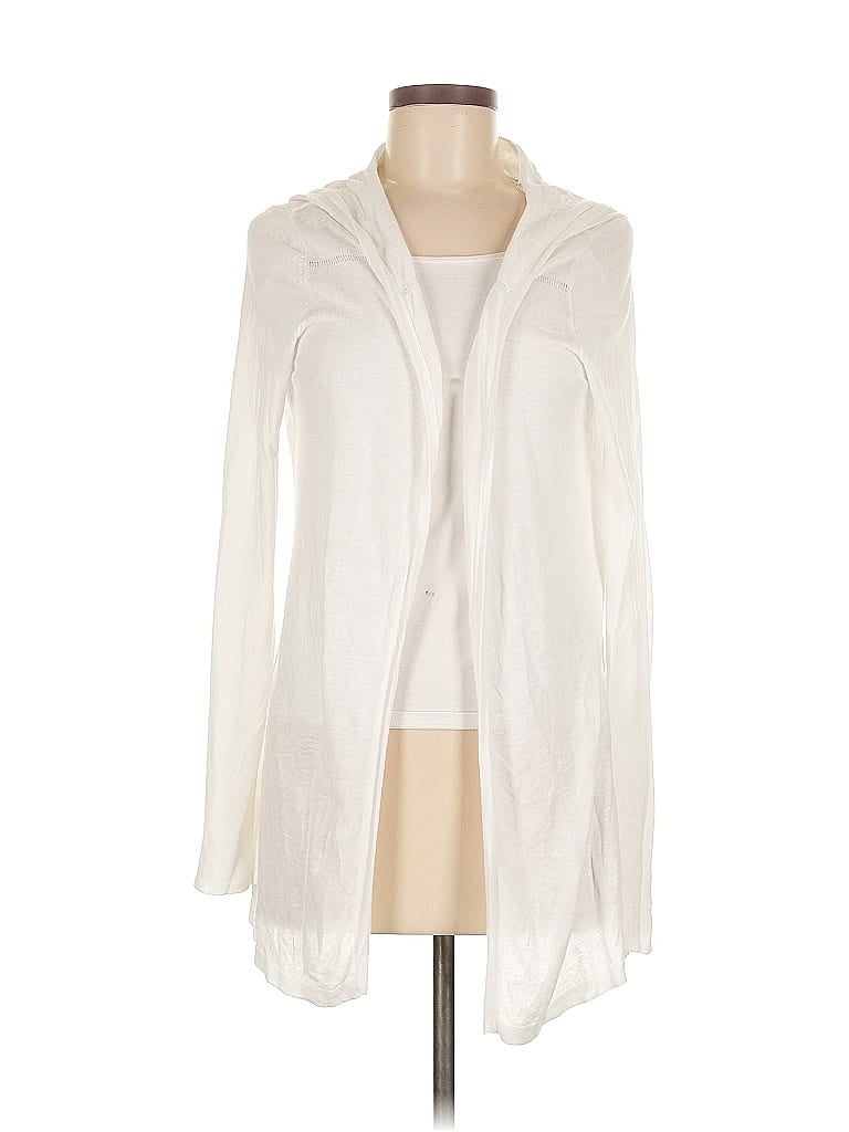 Pre-owned Cynthia Rowley Tjx Cardigan Sweater In White