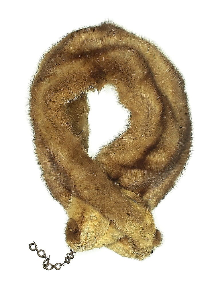 Pre-owned Assorted Brands Scarf In Brown