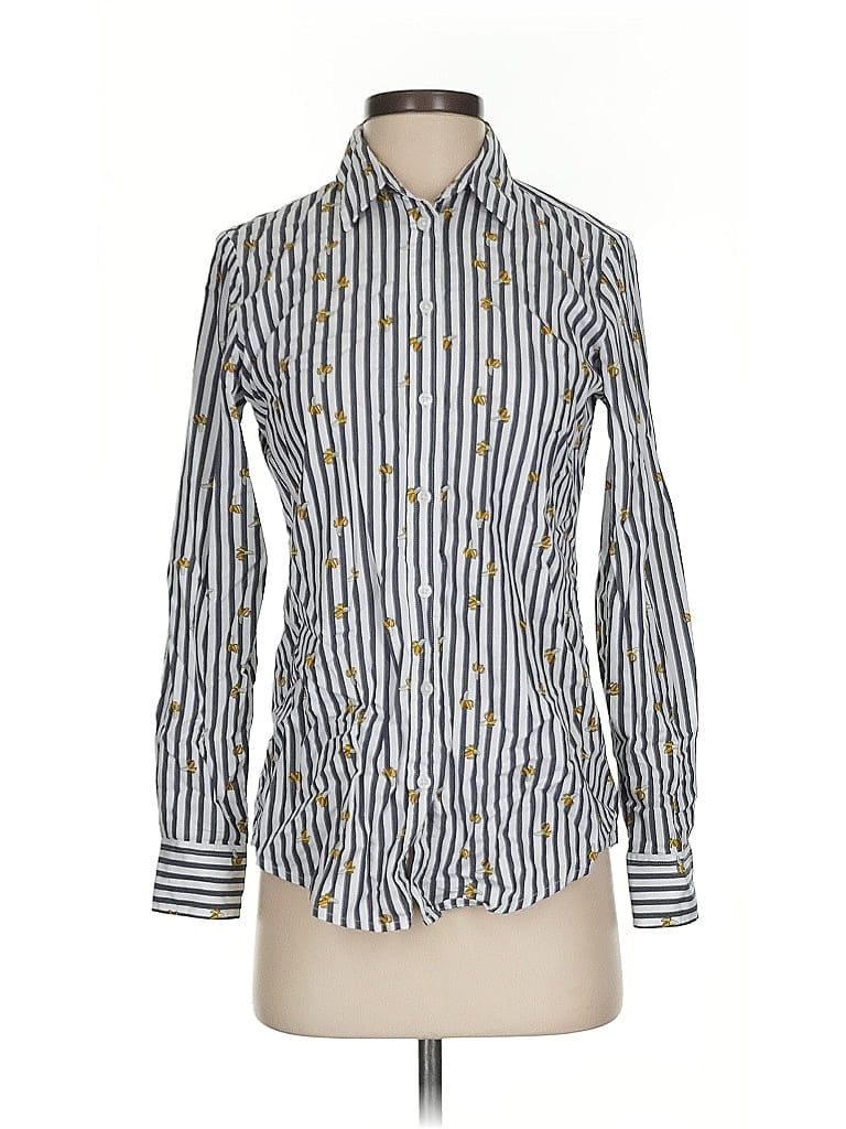 Pre-owned Banana Republic Long Sleeve Button Down Shirt In Blue