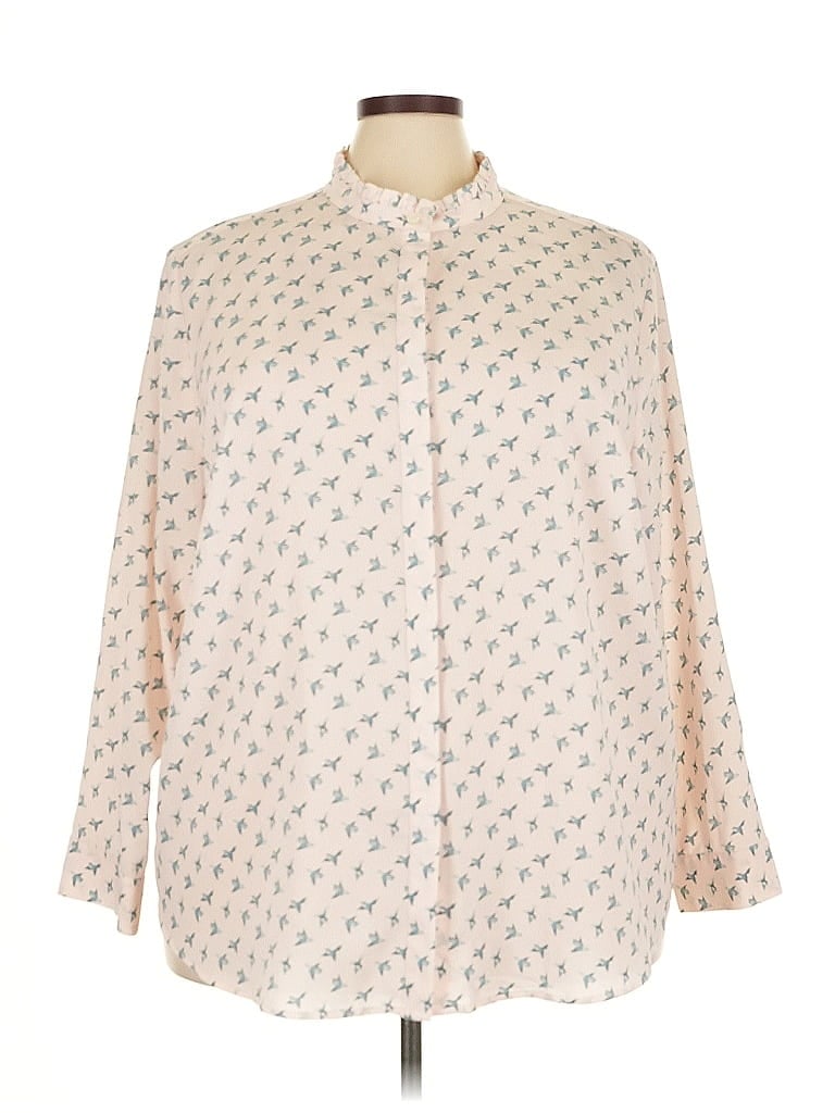 Pre-owned Assorted Brands 3/4 Sleeve Blouse In White