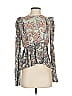 bl^nk 100% Viscose Gray Long Sleeve Blouse Size S - photo 1