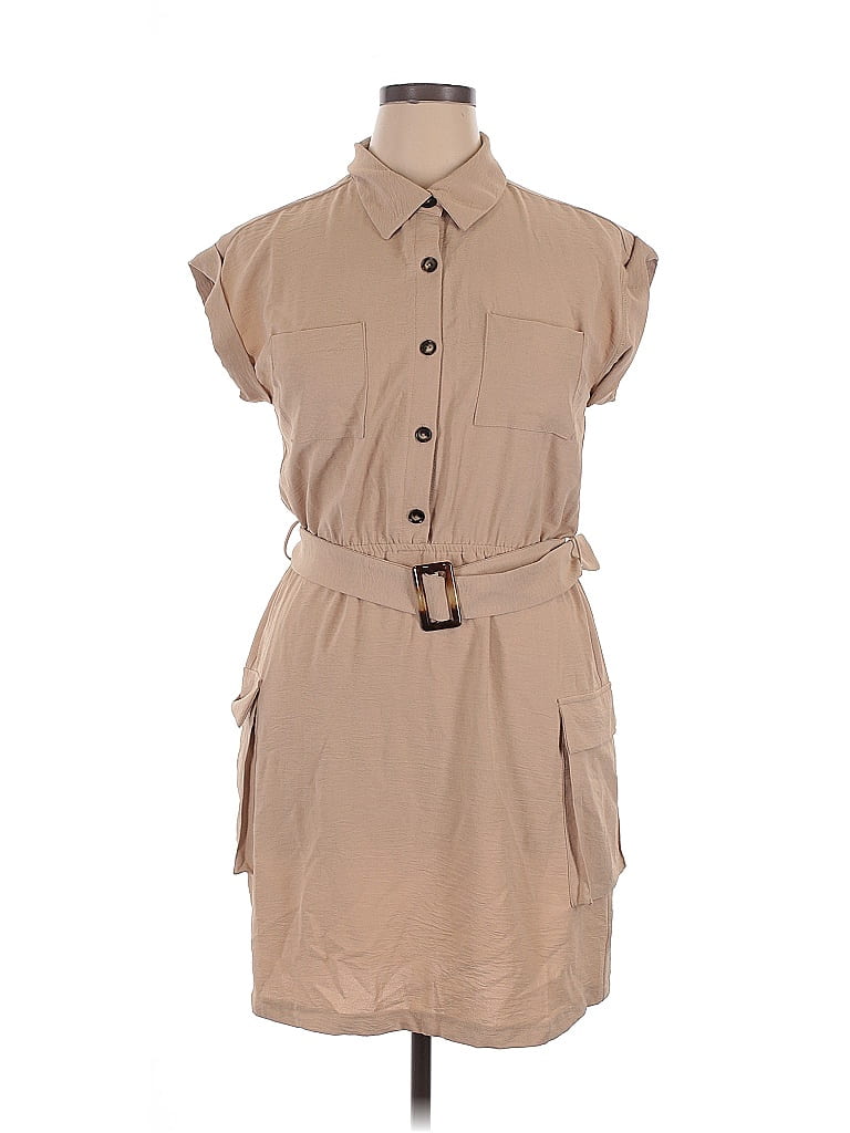 Pre-owned Monteau Casual Dress In Brown