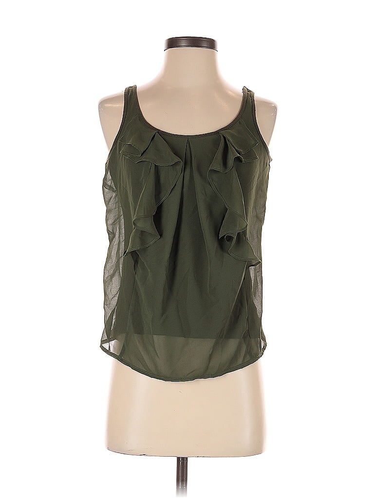 Pre-owned New York And Company Sleeveless Blouse In Green