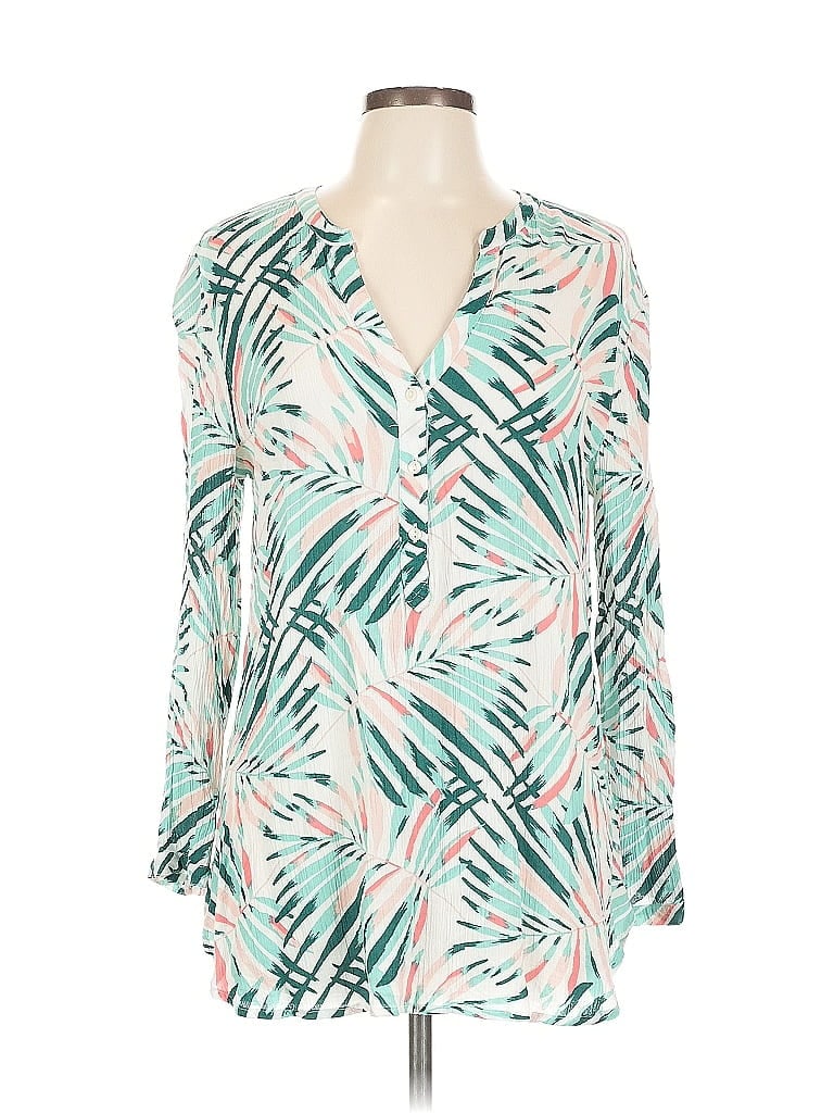 Pre-owned Old Navy Long Sleeve Blouse In Blue