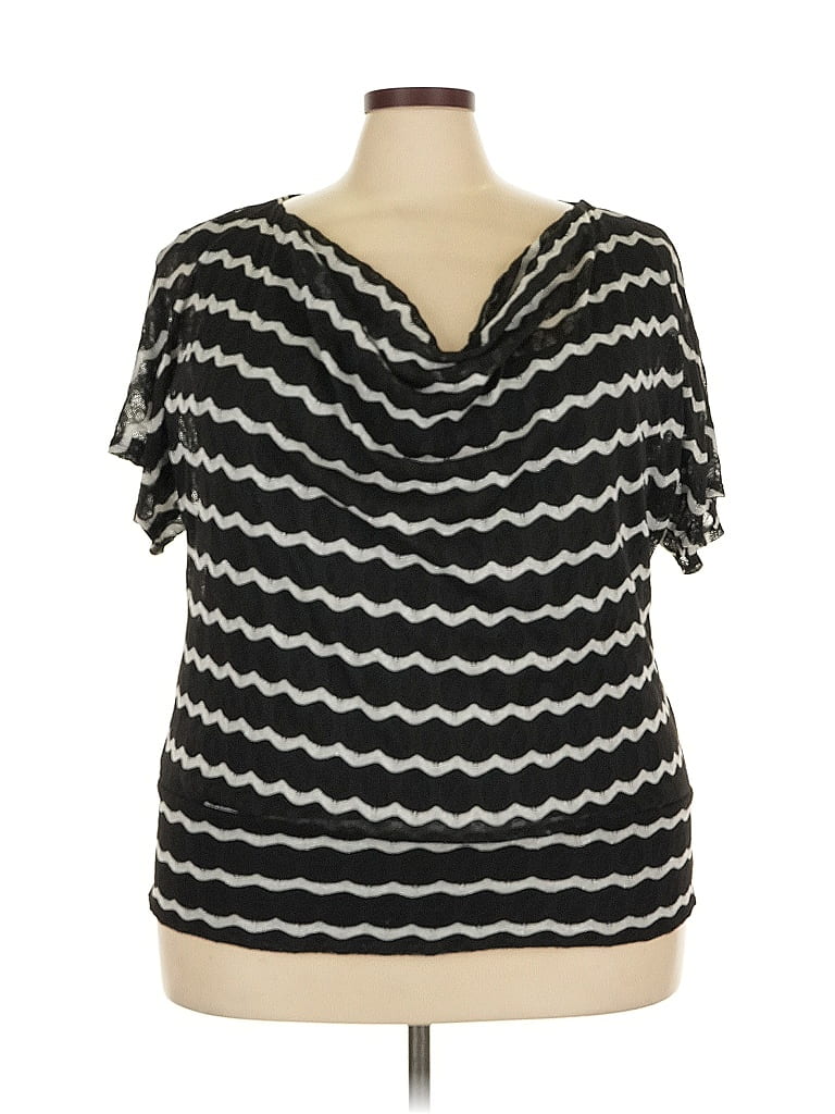 Pre-owned Ny Collection Short Sleeve T-shirt In Black