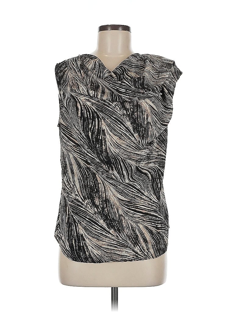 Pre-owned Anne Klein Sleeveless Blouse In Black