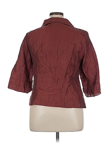 Jones New York Collection 3/4 Sleeve Button-Down Shirt (view 2)
