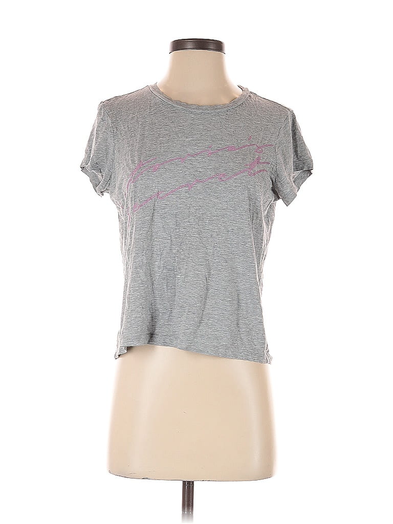 Pre-owned Victoria's Secret Short Sleeve Top Gray Sweetheart Neckline Tops
