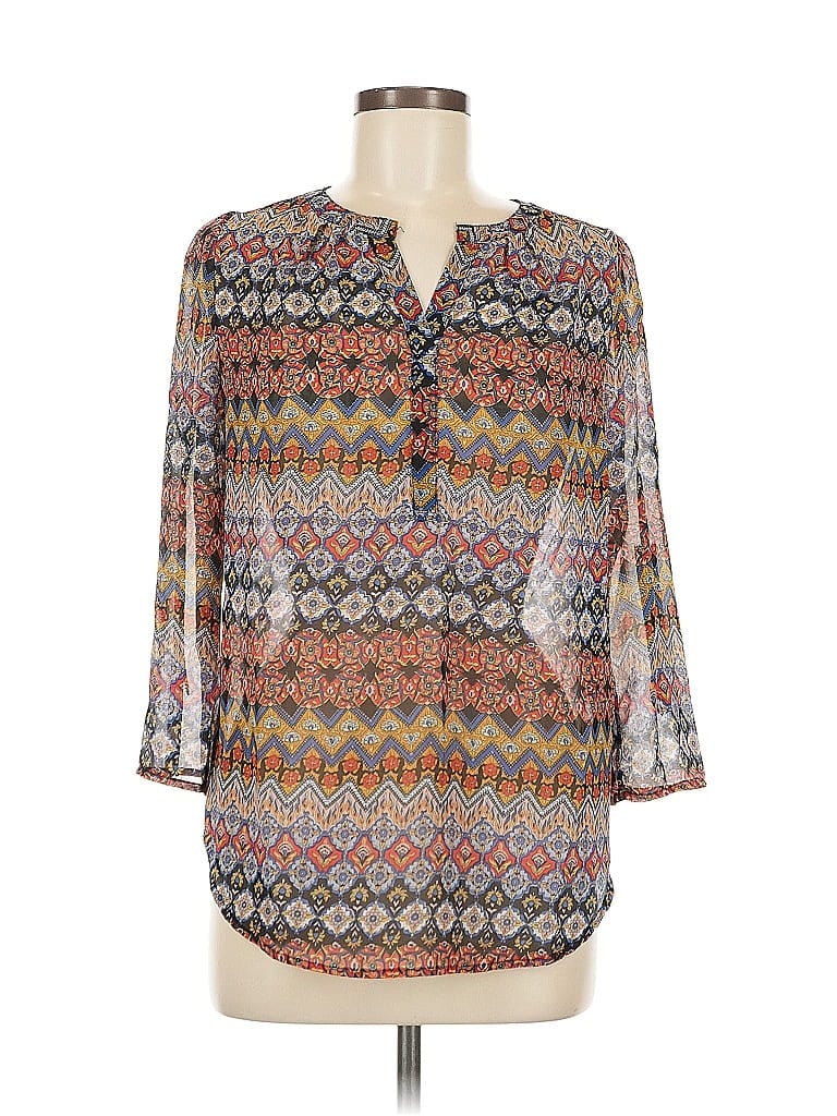 Click to view more detailed imagery on our partner's website Pre-owned Fun2fun 3/4 Sleeve Blouse In Gray