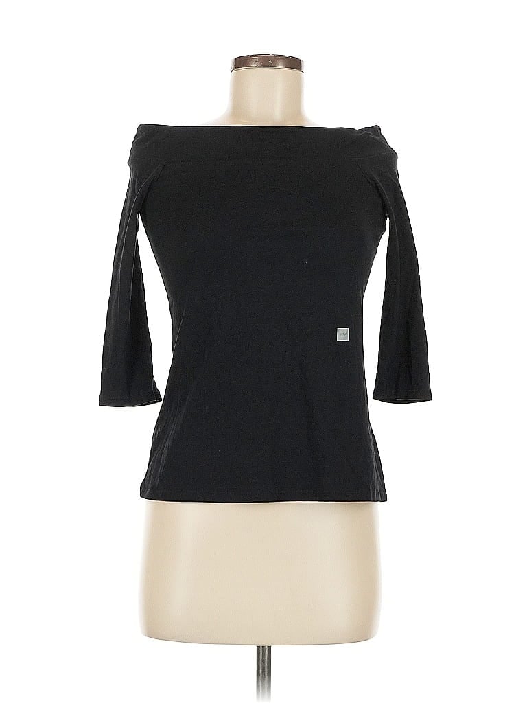 Pre-owned Ann Taylor Loft 3/4 Sleeve T-shirt In Black