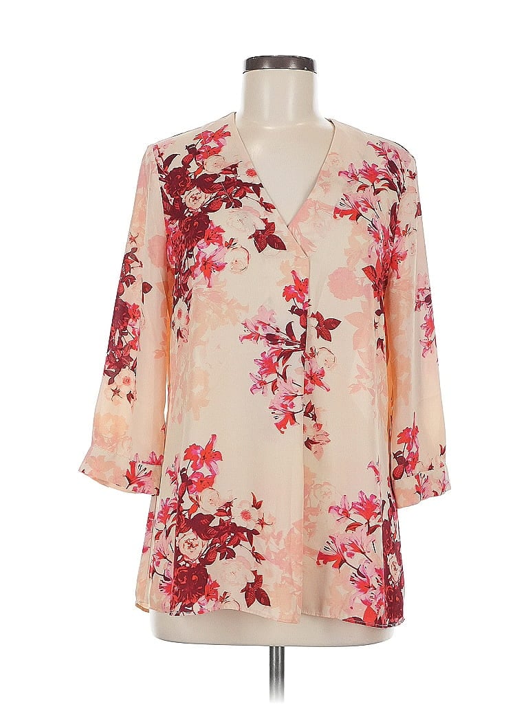 Pre-owned Rose + Olive 3/4 Sleeve Blouse In White