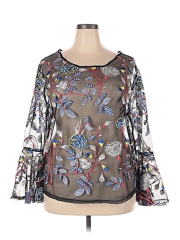 Ups & Down 3/4 Sleeve Blouse (view 1)