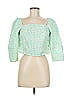 Levi's 100% Polyester Green 3/4 Sleeve Blouse Size M - photo 1