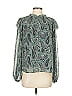 Evereve 100% Polyester Paisley Teal Long Sleeve Blouse Size S - photo 1