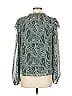 Evereve 100% Polyester Paisley Teal Long Sleeve Blouse Size S - photo 2