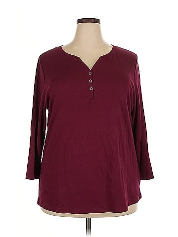 Karen Scott 3/4 Sleeve Henley (view 1)