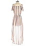 Lily Rose 100% Polyester Stripes Ivory Romper Size XS - photo 2