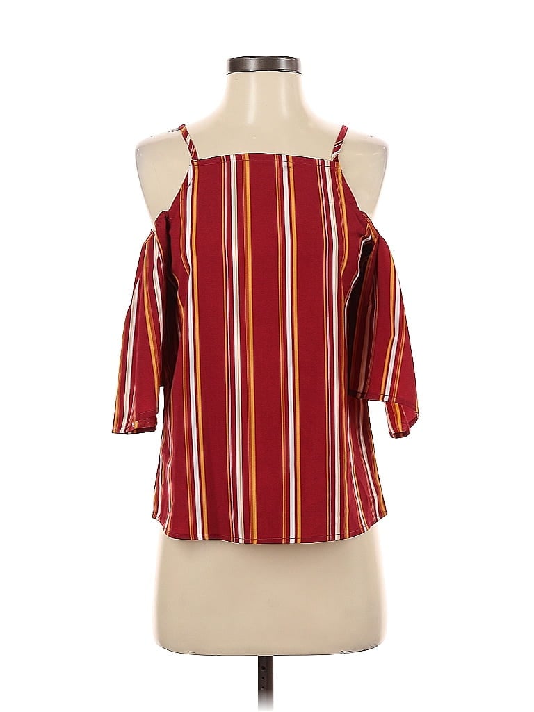 Pre-owned Crave Fame By Almost Famous Sleeveless Blouse In Burgundy