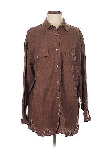 Express Jeans Long Sleeve Silk Top (view 1)
