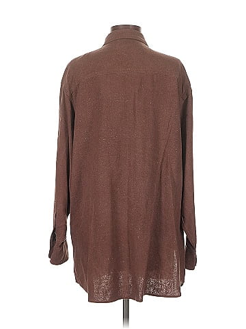 Express Jeans Long Sleeve Silk Top (view 2)