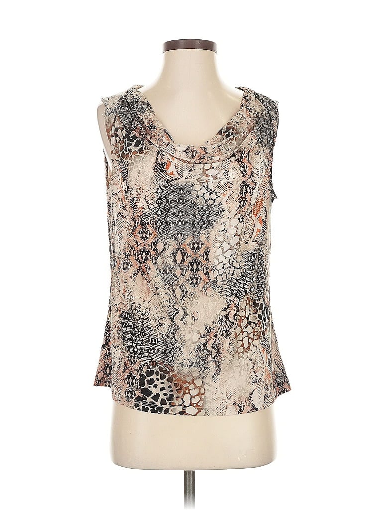 Pre-owned Kasper Sleeveless Blouse In Brown