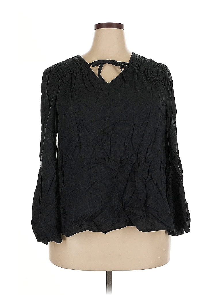 Pre-owned Jessica Simpson 3/4 Sleeve Blouse In Black