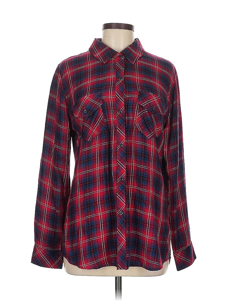 Pre-owned Rails Long Sleeve Button Down Shirt In Red