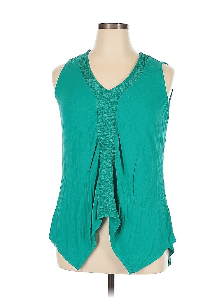 Pre-owned Adrianna Papell Sleeveless Blouse In Blue