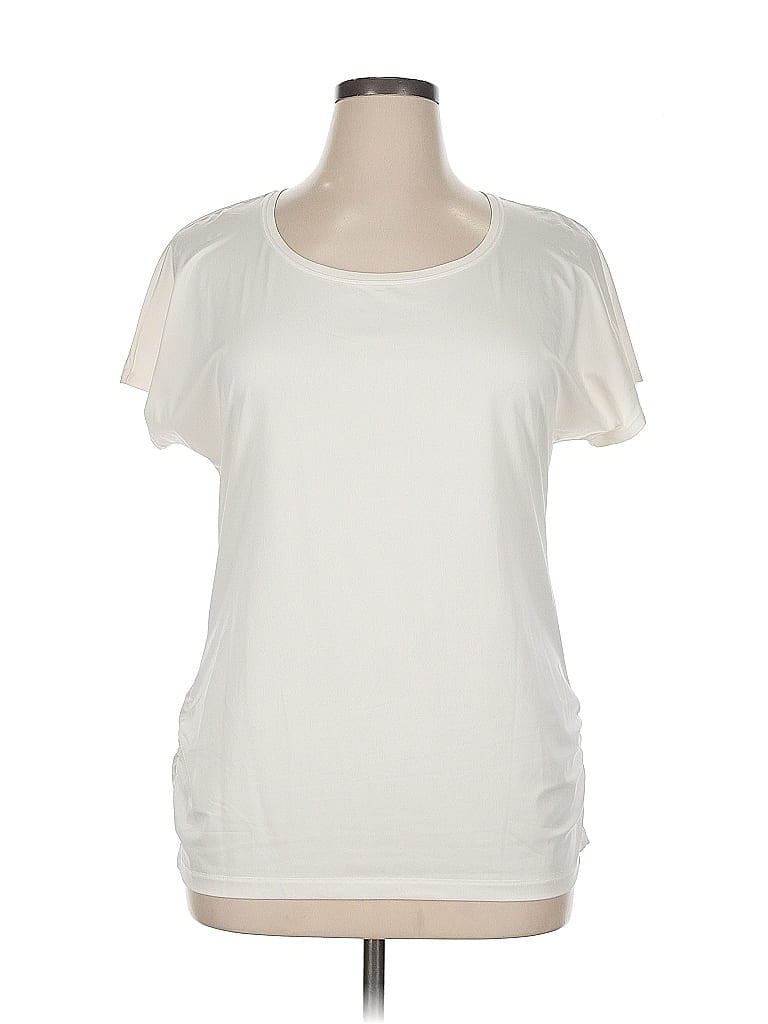 Pre-owned Eddie Bauer Short Sleeve T-shirt In White