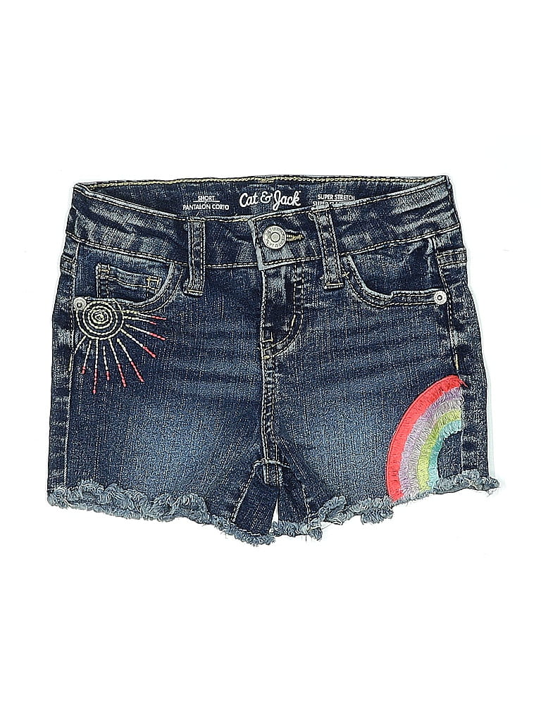 Pre-owned Cat & Jack Kids' Denim Shorts In Blue